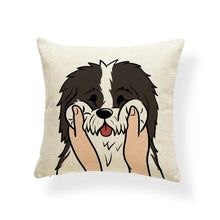 Load image into Gallery viewer, Pull My Cheeks Great Pyrenees Cushion CoverCushion CoverOne SizeBorder Collie