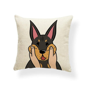 Pull My Cheeks Great Pyrenees Cushion CoverCushion CoverOne SizeDoberman