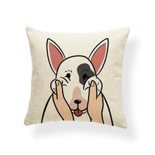 Load image into Gallery viewer, Pull My Cheeks Husky Cushion CoverCushion CoverOne SizeBull Terrier