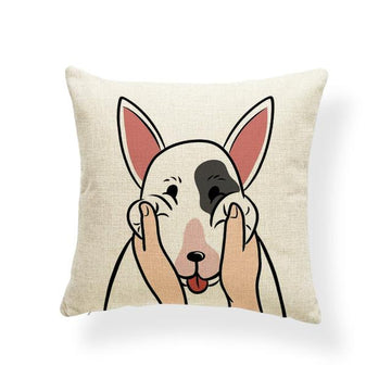 Pull My Cheeks Husky Cushion CoverCushion CoverOne SizeBull Terrier