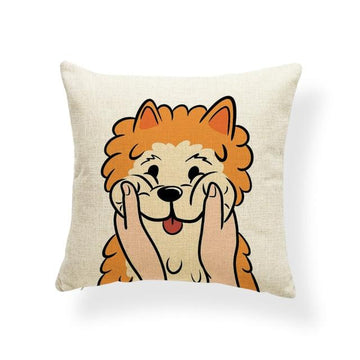 Pull My Cheeks Husky Cushion CoverCushion CoverOne SizeShiba Inu