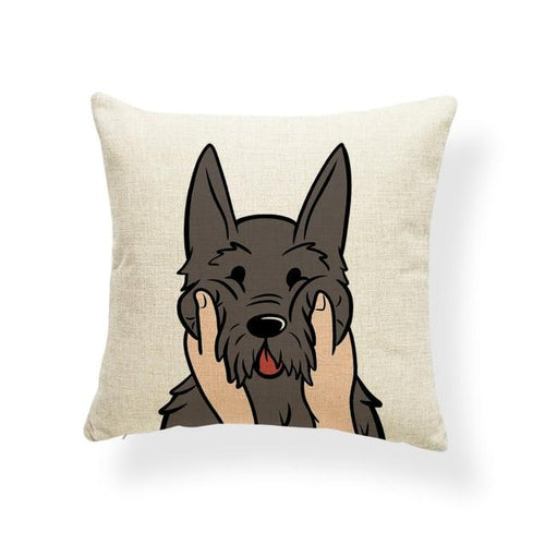 Pull My Cheeks Schnauzer Cushion CoverCushion CoverOne SizeSchnauzer