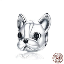Load image into Gallery viewer, Puppy Face Boston Terrier Silver Charm Bead-Dog Themed Jewellery-Boston Terrier, Charm Beads, Dogs, Jewellery-1