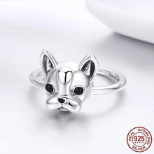 Load image into Gallery viewer, Puppy Face Boston Terrier Silver Ring-Dog Themed Jewellery-Boston Terrier, Dogs, Jewellery, Ring-2