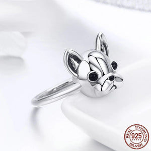 Puppy Face Boston Terrier Silver Ring-Dog Themed Jewellery-Boston Terrier, Dogs, Jewellery, Ring-9
