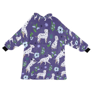 Image of a Dalmatian Blanket Hoodie with white background