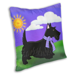 Purple Sky Scottish Terrier Cushion Cover-Home Decor-Cushion Cover, Dogs, Home Decor, Scottish Terrier-2