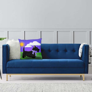 Purple Sky Scottish Terrier Cushion Cover-Home Decor-Cushion Cover, Dogs, Home Decor, Scottish Terrier-3