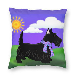 Purple Sky Scottish Terrier Cushion Cover-Home Decor-Cushion Cover, Dogs, Home Decor, Scottish Terrier-7
