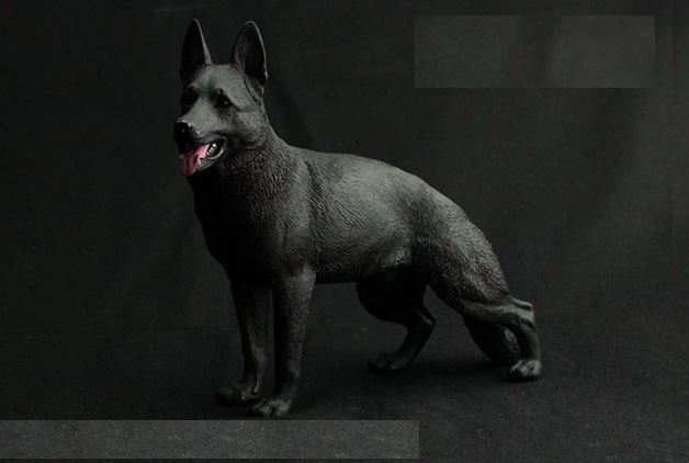German Shepherd Love Lifelike StatueHome DecorBlack