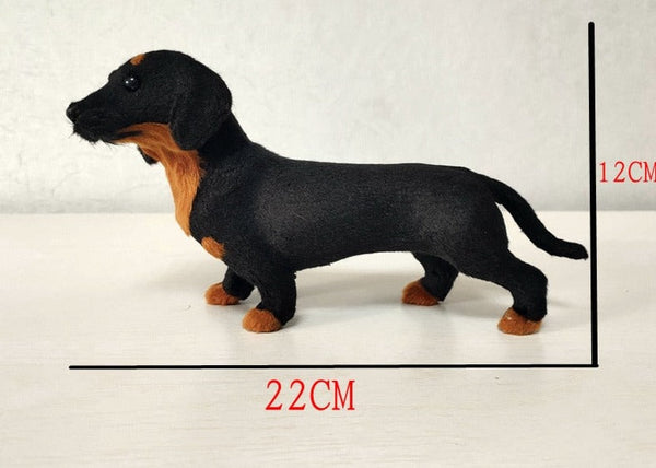 Realistic Lifelike Dachshund Stuffed Animal Plush Toy