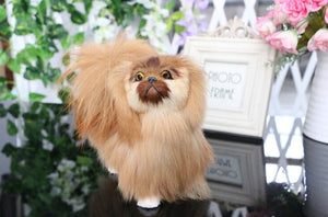 Realistic Lifelike Pekingese Stuffed Animal with Real Fur-Soft Toy-Dogs, Home Decor, Pekingese, Soft Toy, Stuffed Animal-3
