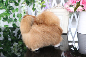 Realistic Lifelike Pekingese Stuffed Animal with Real Fur-Soft Toy-Dogs, Home Decor, Pekingese, Soft Toy, Stuffed Animal-4
