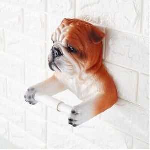 Red / Fawn English Bulldog Love Toilet Roll Holder-Home Decor-Bathroom Decor, Dogs, English Bulldog, Home Decor-15