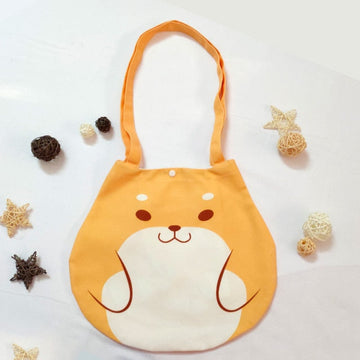 Roly Poly Shiba Inu Canvas Handbag 360x