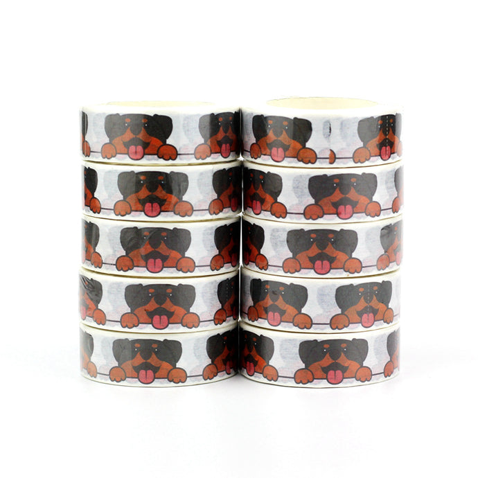 Image of Rottweiler masking tape in the happiest infinite Rottweilers design