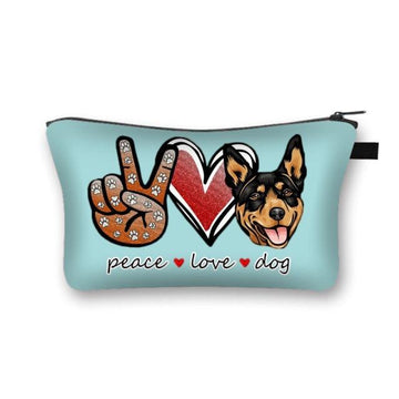 Image of a rottweiler pouch in the color blue