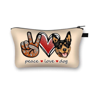 Image of a rottweiler pouch in the color cream