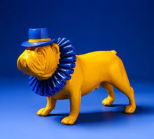 Load image into Gallery viewer, Ruff Collar and Top Hat English Bulldog Statues-Home Decor-Dogs, English Bulldog, Home Decor, Statue-Yellow - Standing-4