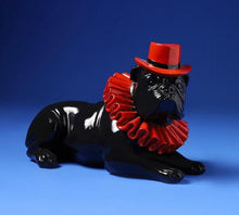 Load image into Gallery viewer, Ruff Collar and Top Hat English Bulldog Statues-Home Decor-Dogs, English Bulldog, Home Decor, Statue-Black - Sitting-6