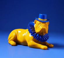 Load image into Gallery viewer, Ruff Collar and Top Hat English Bulldog Statues-Home Decor-Dogs, English Bulldog, Home Decor, Statue-Yellow - Sitting-7