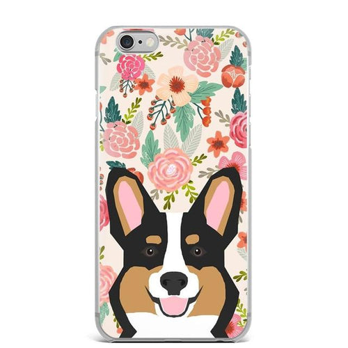 Sable / Black / Tricolor Corgi in Bloom iPhone CaseCell Phone AccessoriesCorgi - Sable / Black / TricolorFor 5 5S SE