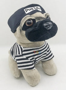 image of a sailor themed pug stuffed animal plush toy