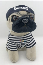 Load image into Gallery viewer, image of a sailor themed pug stuffed animal plush toy