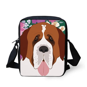 Saint Bernard in Bloom Messenger Bag-Accessories-Accessories, Bags, Dogs, Saint Bernard-8