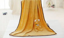 Load image into Gallery viewer, image of a cute samoyed travel blanket - yellow