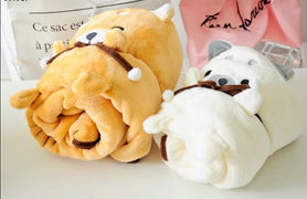 image of cute portable samoyed travel blankets