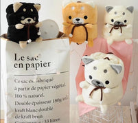 image of cute samoyed travel blankets
