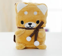 image of a cute samoyed travel blanket - yellow