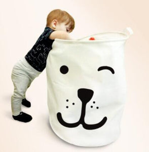 Samoyed Love Waterproof Laundry BasketsHome DecorSmiling - Both Winking