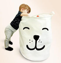 Load image into Gallery viewer, Samoyed Love Waterproof Laundry BasketsHome DecorSmiling - Eyelashes Going Up