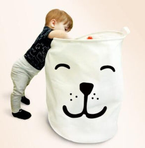 Samoyed Love Waterproof Laundry BasketsHome DecorSmiling - Eyelashes Going Up