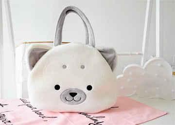 Samoyed Love White Plush HandbagBag