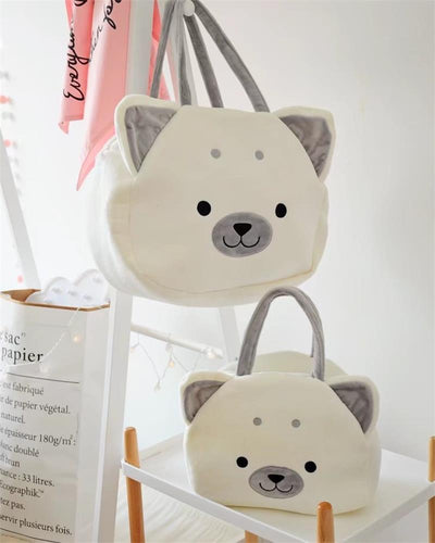 Samoyed Love White Plush HandbagBagSamoyedS