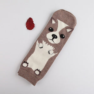 Samoyed Love Womens Cotton Socks-Apparel-Accessories, Dogs, Samoyed, Socks-Chihuahua-Normal Length-17