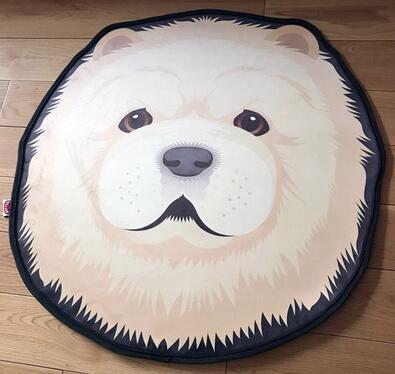 Image of a Samoyed rug in the cutest Samoyed face