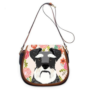 Schnauzer in Bloom Messenger Bag - Series 1-Accessories-Accessories, Bags, Dogs, Schnauzer-8