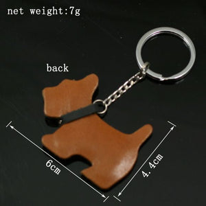 Schnauzer Love Genuine Leather Keychain-Accessories-Accessories, Dogs, Keychain, Schnauzer-2