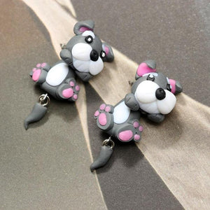 Schnauzer Love Handmade Polymer Clay EarringsDog Themed Jewellery