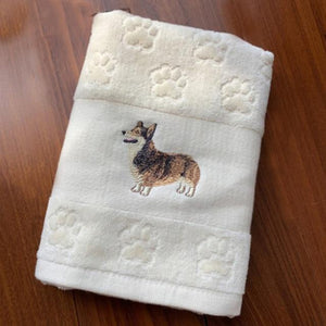 Schnauzer Love Large Embroidered Cotton Towel-Home Decor-Dogs, Home Decor, Schnauzer, Towel-Corgi-14