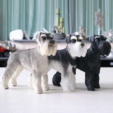 Schnauzer Love Lifelike Resin Figurine Statues Home Decor Ilovemypet 477802 360x