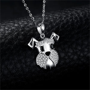 Schnauzer Love Silver Pendant-Dog Themed Jewellery-Dogs, Jewellery, Pendant, Schnauzer-2