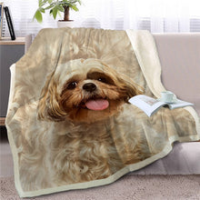 Load image into Gallery viewer, Schnauzer Love Soft Warm Fleece Blankets-Home Decor-Blankets, Dogs, Home Decor, Schnauzer-16