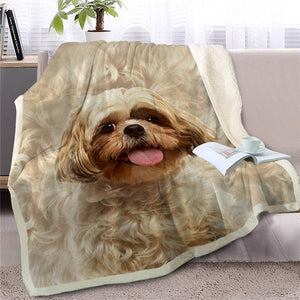 Schnauzer Love Soft Warm Fleece Blankets-Home Decor-Blankets, Dogs, Home Decor, Schnauzer-16