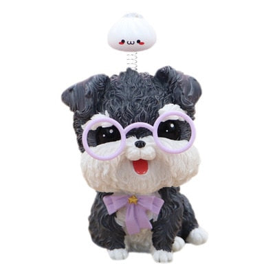 Schnauzer on My Mind Car Bobblehead-Car Accessories-Bobbleheads, Car Accessories, Dogs, Schnauzer-Schnauzer-1