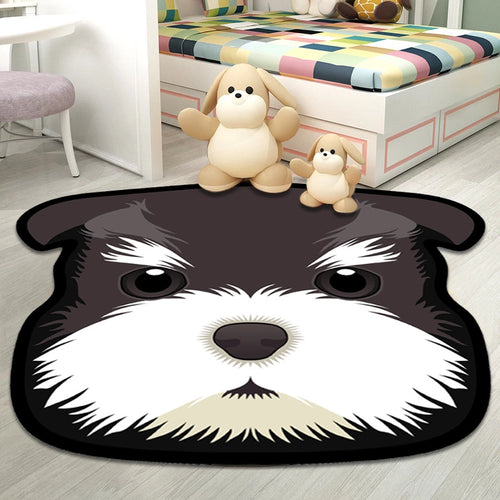 Image of a schnauzer rug in a children's room